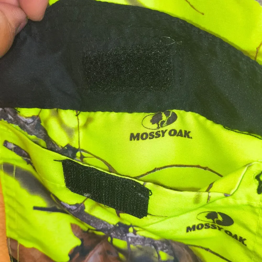 MOSSY OAK MEN'S S NEON GREEN AND BLACK SWIM BOARD SHORTS FISHING TRUNKS SIZE S